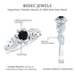Nature Inspired Black Onyx and Diamond Floral Engagement Ring