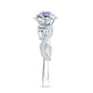Nature Inspired Tanzanite Engagement Ring with Diamond
