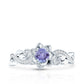 Nature Inspired Tanzanite Engagement Ring with Diamond