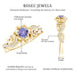 Nature Inspired Tanzanite Engagement Ring with Diamond