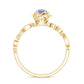 Nature Inspired Tanzanite Engagement Ring with Diamond