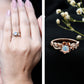 Genuine Ethiopian Opal Flower Engagement Ring With Real Diamond