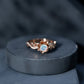 Genuine Ethiopian Opal Flower Engagement Ring With Real Diamond