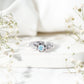 Genuine Ethiopian Opal Flower Engagement Ring With Real Diamond