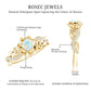 Genuine Ethiopian Opal Flower Engagement Ring With Real Diamond