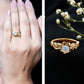 Genuine Ethiopian Opal Flower Engagement Ring With Real Diamond
