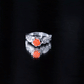 Nature Inspired Fire Opal and Diamond Engagement Ring with Certificate