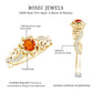 Nature Inspired Fire Opal and Diamond Engagement Ring with Certificate