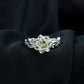Genuine Peridot and Diamond Flower Inspired Engagement Ring
