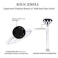 Lotus Basket Set Solitaire Black Onyx Engagement Ring for Women