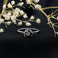 Lotus Basket Set Solitaire Black Onyx Engagement Ring for Women