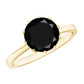 Natural 2.68 Carat Black Spinel Solitaire Engagement Ring
