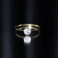 0.9 Carat Moissanite Solitaire Ring in Lotus Basket Setting