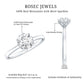0.9 Carat Moissanite Solitaire Ring in Lotus Basket Setting