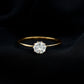 0.9 Carat Moissanite Solitaire Ring in Lotus Basket Setting