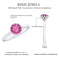 1.2 Carat Natural Pink Tourmaline Solitaire Ring in Lotus Basket Setting