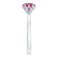 1.2 Carat Natural Pink Tourmaline Solitaire Ring in Lotus Basket Setting