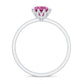 1.2 Carat Natural Pink Tourmaline Solitaire Ring in Lotus Basket Setting