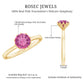 1.2 Carat Natural Pink Tourmaline Solitaire Ring in Lotus Basket Setting
