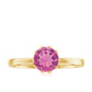 1.2 Carat Natural Pink Tourmaline Solitaire Ring in Lotus Basket Setting