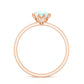 Natural 2 Cart Ethiopian Opal Engagement Ring in Lotus Basket Setting