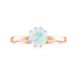 Natural 2 Cart Ethiopian Opal Engagement Ring in Lotus Basket Setting