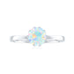 Natural 2 Cart Ethiopian Opal Engagement Ring in Lotus Basket Setting