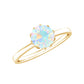 Natural 2 Cart Ethiopian Opal Engagement Ring in Lotus Basket Setting