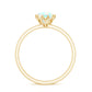 Natural 2 Cart Ethiopian Opal Engagement Ring in Lotus Basket Setting