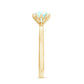 Natural 2 Cart Ethiopian Opal Engagement Ring in Lotus Basket Setting