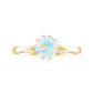 Natural 2 Cart Ethiopian Opal Engagement Ring in Lotus Basket Setting