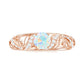 Anillo de compromiso con diamantes de ópalo etíope natural estilo vintage con certificado
