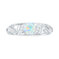 Anillo de compromiso con diamantes de ópalo etíope natural estilo vintage con certificado