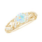 Anillo de compromiso con diamantes de ópalo etíope natural estilo vintage con certificado