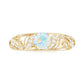 Anillo de compromiso con diamantes de ópalo etíope natural estilo vintage con certificado
