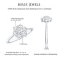 Natural Diamond Flower Cluster Engagement Ring for Women