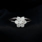 Natural Diamond Flower Cluster Engagement Ring for Women