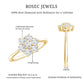 Natural Diamond Flower Cluster Engagement Ring for Women