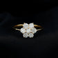 Natural Diamond Flower Cluster Engagement Ring for Women