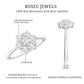 Round Shape Moissanite Cluster Flower Engagement Ring