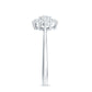 Round Shape Moissanite Cluster Flower Engagement Ring
