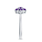 Round Shape Amethyst Cluster Flower Ring for Women