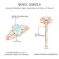 Vintage Inspired Opalescent Oval Engagement Ring with Real Diamond