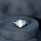 Vintage Inspired Opalescent Oval Engagement Ring with Real Diamond