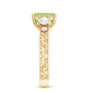 Vintage Style 1.8 Carat Peridot Emerald Cut Engagement Ring with Moissanite