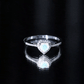 Natural Ethiopian Opal Heart Shaped Engagement Ring with Diamond Halo