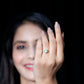 Natural Ethiopian Opal Heart Shaped Engagement Ring with Diamond Halo
