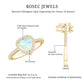 Natural Ethiopian Opal Heart Shaped Engagement Ring with Diamond Halo