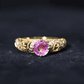 Lab Grown Pink Sapphire Antique Engagement Ring With Diamond