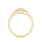 0.6 Carat Oval Cut Moonstone Solitaire Engagement Ring with Diamond Accent